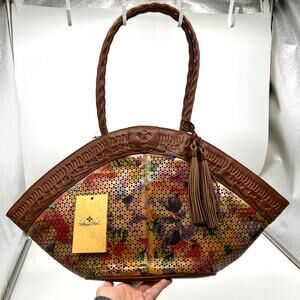 Patricia Nash Women Handbags Perforated Leather Trope Dome Tote Rainforest